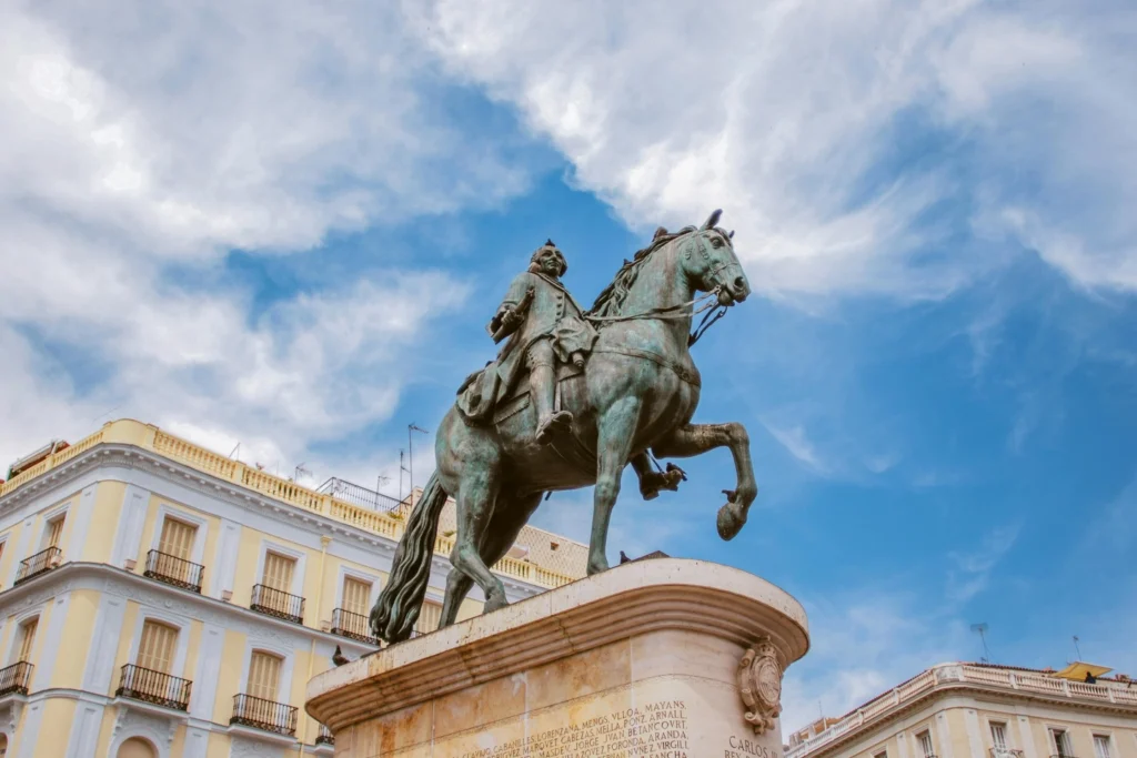Imagen de la estatua de Carlos IV en Madrid